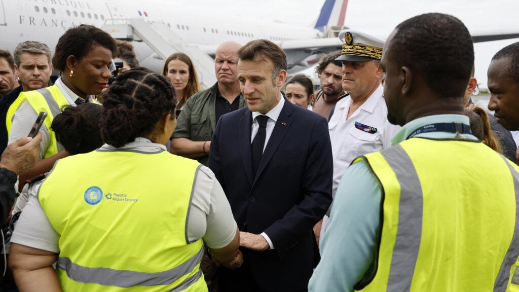 Macron arrives in Mayotte to assess the consequences of Cyclone Chido