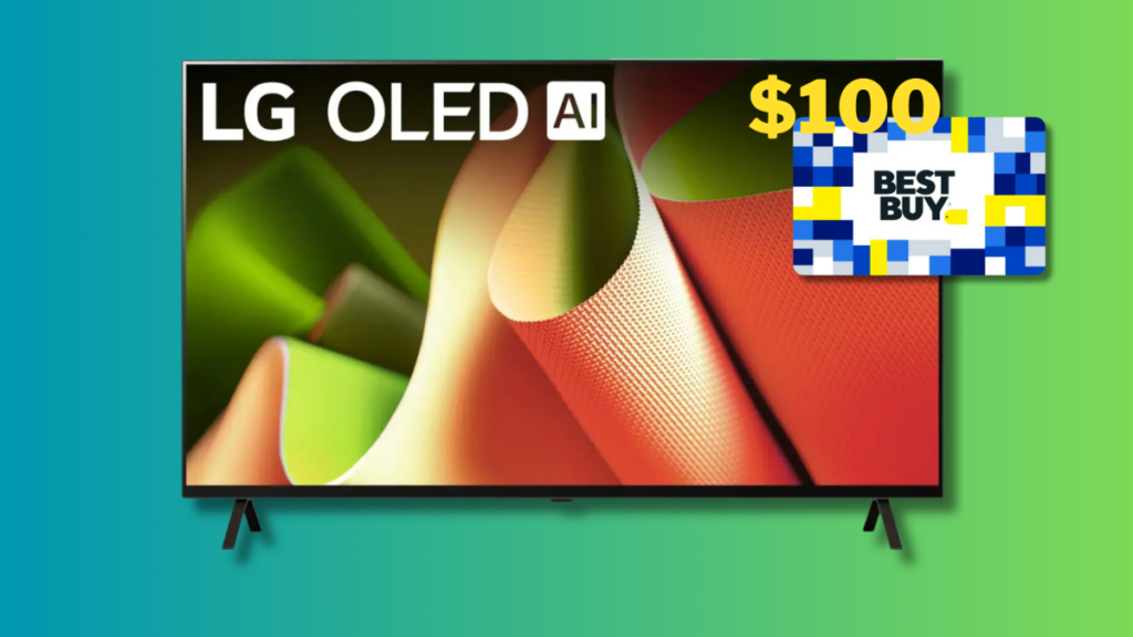 Get $400 off the LG B4 OLED TV with a $100 gift card