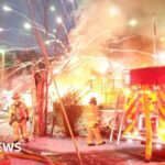 Fireworks explode during a house fire in Massachusetts