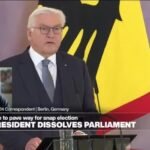 The German Federal President dissolves parliament and sets federal elections for February 23rd