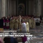 Pope Francis opens the Holy Door on Christmas Eve, marking the start of the anniversary year