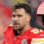 Travis Kelce wore a festive Santa hat to the Chiefs Christmas party