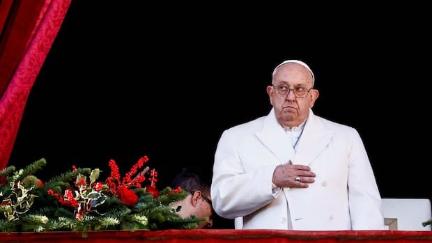 Pope calls on world to lay down arms and ‘overcome divisions’ in Christmas message