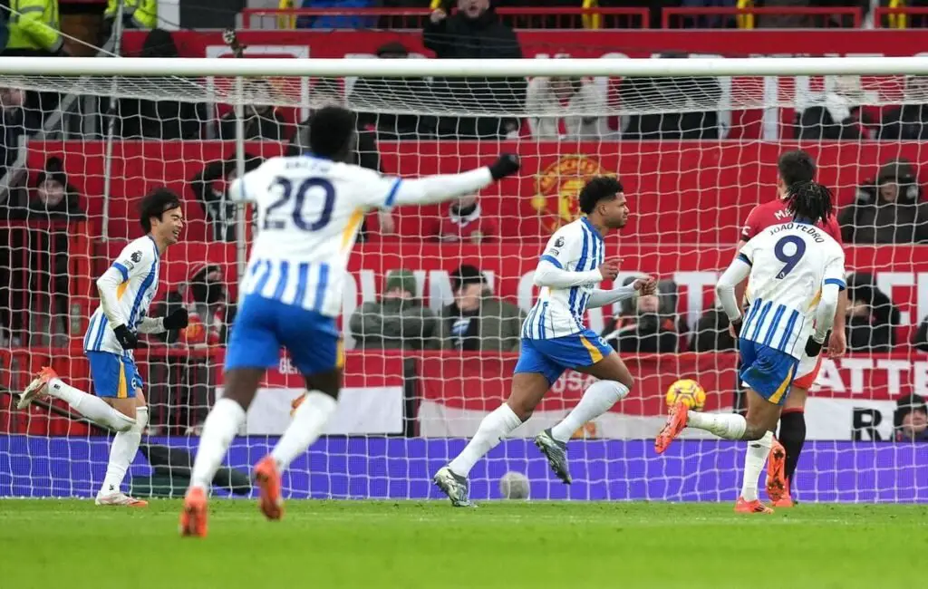 Manchester United 1-3 Brighton: Rutter adds a third goal as the hosts crumble