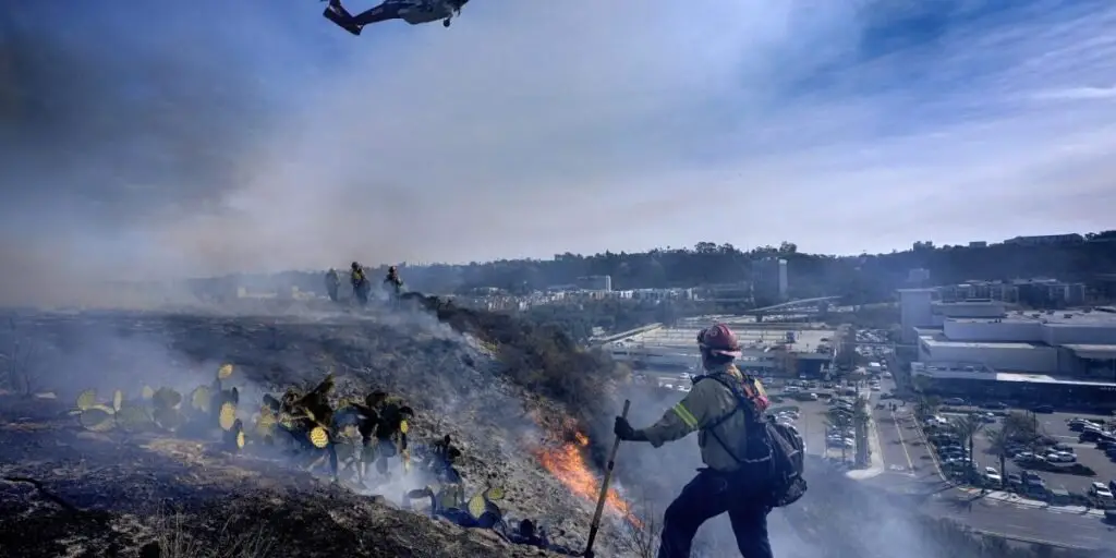 There is an increased risk of fire and strong winds in California, but there could also be rain over the weekend