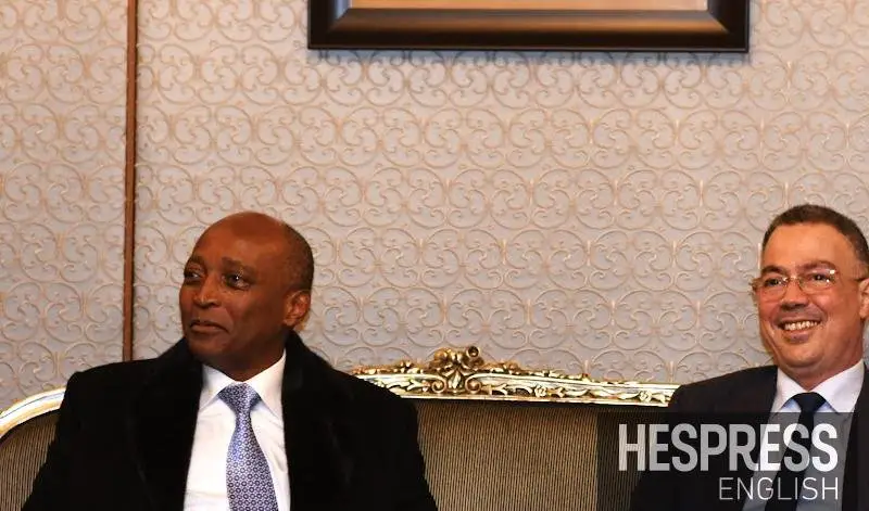 Lekjaa receives the CAF president in sales in front of AFCON