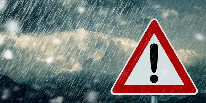 Snowfall, thunderstorms showering and gusts of wind from Wednesday to Friday