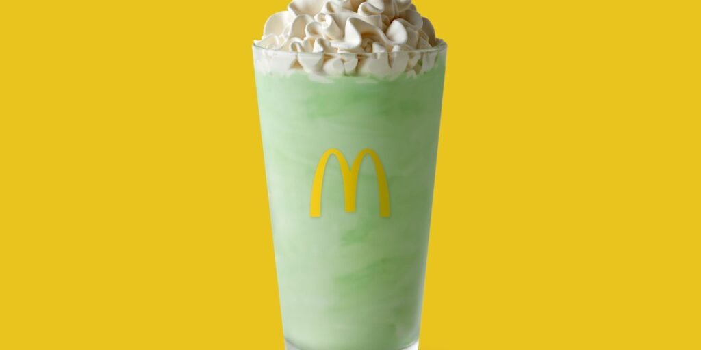 McDonald’s brings the Shamrock shake back – and grimaces uncle