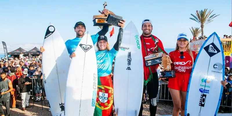 Surf/ per Taghazout Bay QS 3,000: Couzinet and Veselko Shine, Boukhiam Finalist