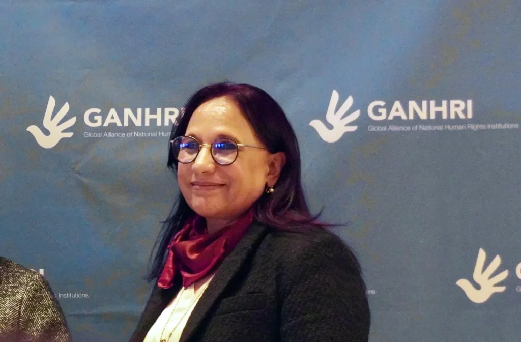 Amina Bouayach as President of the Global Human Rights Alliance in Morocco