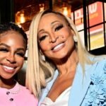 ‘Rhop’ Alaun Candiace Dillard Bassett spoke in front of the prison with Karen Huger