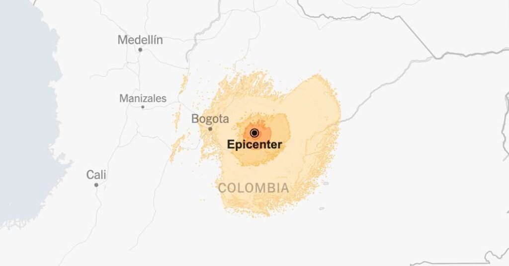 Map: 6.3 The earthquake attack beats Colombia