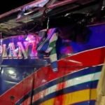 Dozens of people were killed in a multi-vehicle accident in Uganda when two buses collided head-on, police said