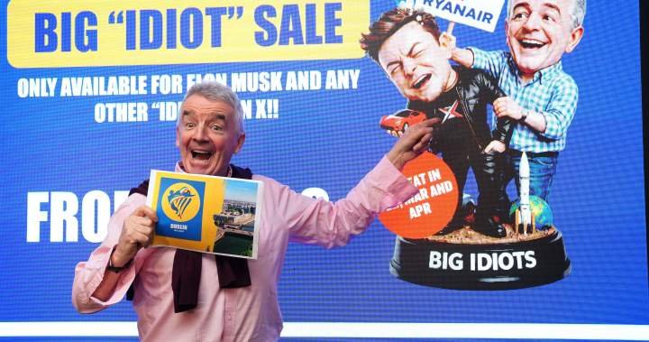 Ryanair CEO launches “Great Idiots” seat sales against Elon Musk amid feud – National