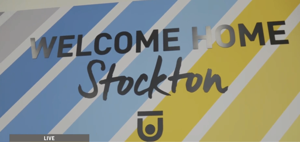 The live segment showcases the new Chuze Fitness location in Stockton and its outstanding amenities.